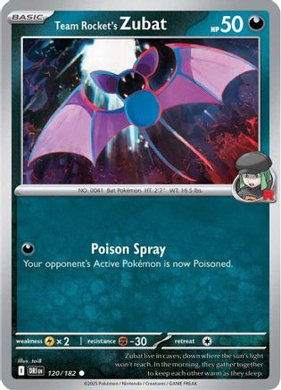 Team Rocket's Zubat 120  SV10 Destined Rivals - Common