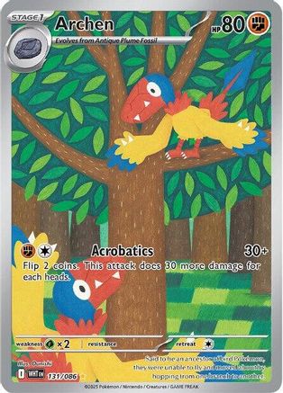 Archen 131/086  - Holofoil SV White Flare - Illustration Rare