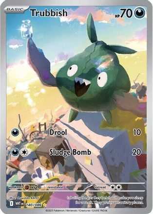 Trubbish 140/086  - Holofoil SV White Flare - Illustration Rare