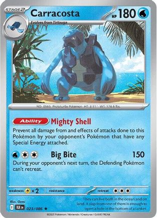Carracosta 023  - Holofoil SV Black Bolt - Rare