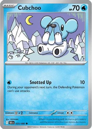 Cubchoo 025  - Reverse Holofoil SV Black Bolt - Common