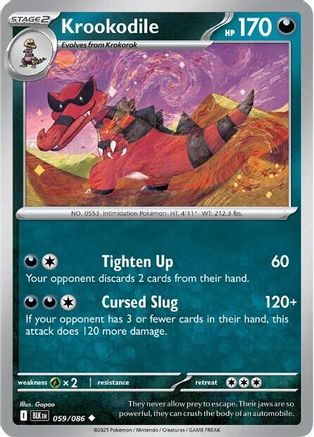 Krookodile 059  - Holofoil SV Black Bolt - Uncommon