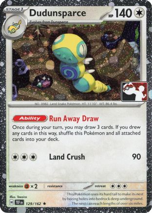 Dudunsparce 129/162  - Holofoil Prize Pack Series Cards - Rare