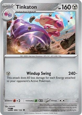 Tinkaton 098  - Reverse Holofoil ME01 Mega Evolution - Uncommon