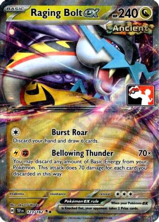 Raging Bolt ex 123/162  - Holofoil Prize Pack Series Cards - Double Rare