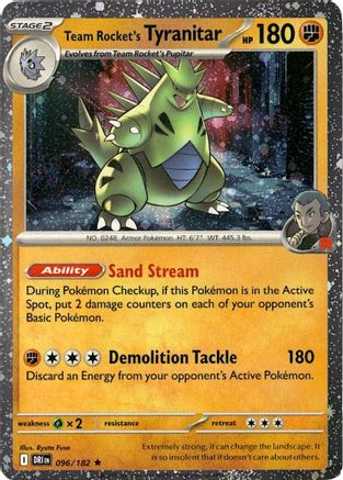 Team Rocket's Tyranitar 096/182  - Holofoil Miscellaneous Cards & Products - Promo