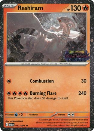 Reshiram (Phantasmal Flames Stamped) 017  - Holofoil Miscellaneous Cards & Products - Rare