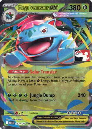 Mega Venusaur ex 003/132  - Holofoil Prize Pack Series Cards - Double Rare
