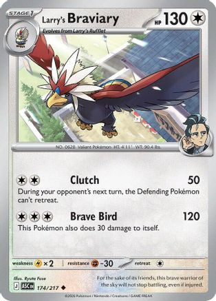 Larry's Braviary 174  - Reverse Holofoil ME Ascended Heroes - Uncommon