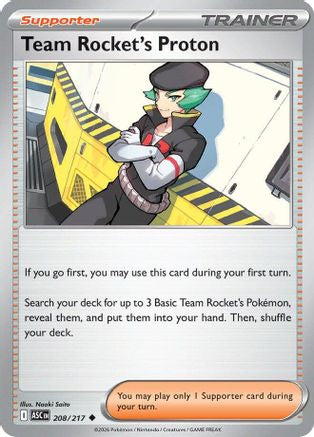Team Rocket's Proton 208  - Reverse Holofoil ME Ascended Heroes - Uncommon