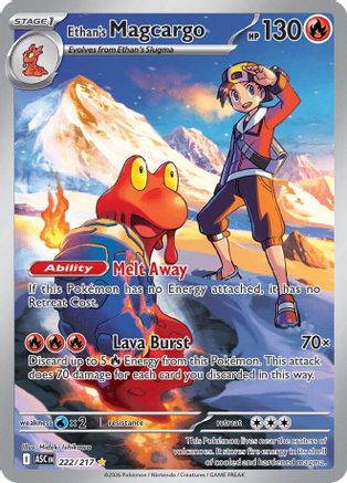 Ethan's Magcargo 222/217  - Holofoil ME Ascended Heroes - Illustration Rare