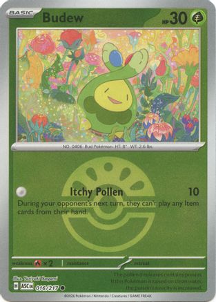 Budew 016/217  - Reverse Holofoil ME Ascended Heroes - Common