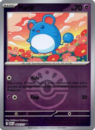 Marill 083/217  - Reverse Holofoil ME Ascended Heroes - Common