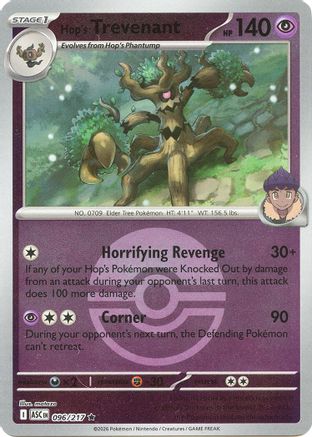 Hop's Trevenant 096/217  - Reverse Holofoil ME Ascended Heroes - Rare