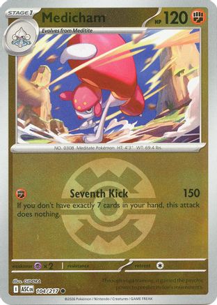 Medicham 104/217  - Reverse Holofoil ME Ascended Heroes - Common