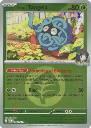 Erika's Tangela 007/217  - Reverse Holofoil ME Ascended Heroes - Common