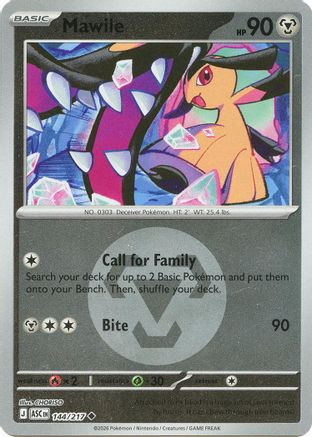 Mawile 144/217  - Reverse Holofoil ME Ascended Heroes - Uncommon