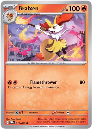 Braixen 012  ME04 Chaos Rising - Common