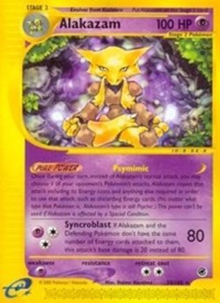 Alakazam (33) 033  - Reverse Holofoil Expedition - Rare