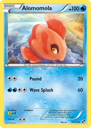 Alomomola (38)  - Reverse Holofoil Black and White - Uncommon