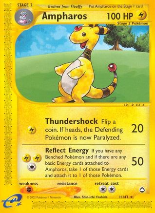 Ampharos  - Reverse Holofoil Aquapolis - Rare