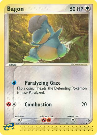 Bagon - 23/97/097  - Reverse Holofoil Dragon - Uncommon