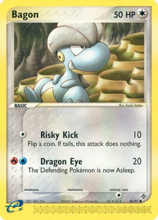 Bagon - 50/97/97  - Reverse Holofoil Dragon - Common