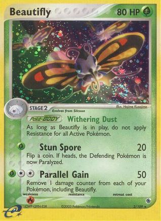 Beautifly 002  - Holofoil Ruby and Sapphire - Holo Rare