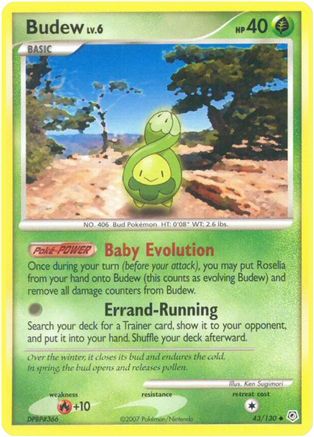 Budew  - Reverse Holofoil Diamond and Pearl - Uncommon