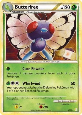 Butterfree 016  HeartGold SoulSilver - Rare