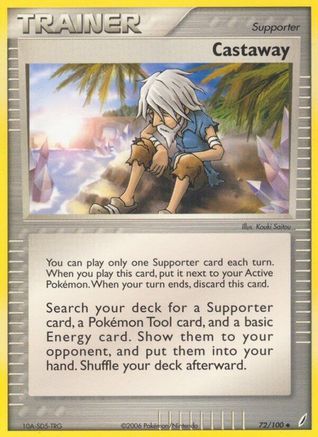 Castaway/100  - Reverse Holofoil Crystal Guardians - Uncommon