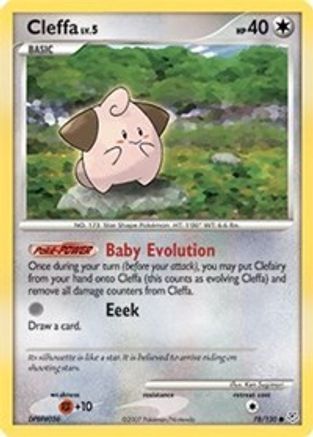 Cleffa 078  - Reverse Holofoil Diamond and Pearl - Common