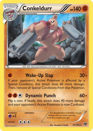 Conkeldurr  - Reverse Holofoil XY Base Set - Rare