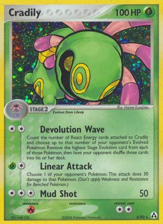 Cradily  - Reverse Holofoil Legend Maker - Holo Rare