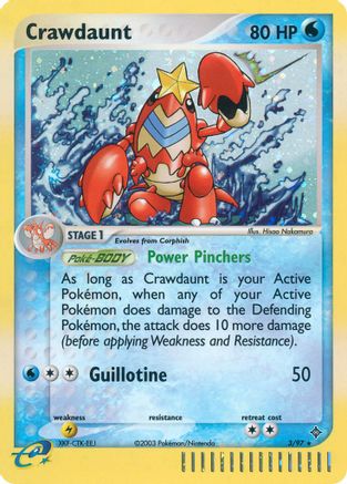 Crawdaunt 003/97  - Reverse Holofoil Dragon - Holo Rare