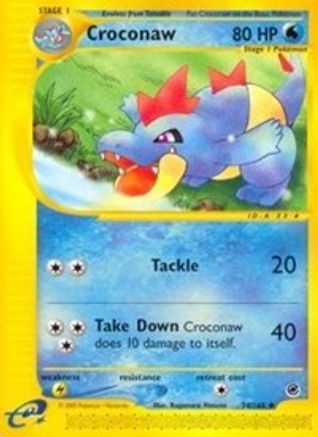 Croconaw/165  - Reverse Holofoil Expedition - Uncommon