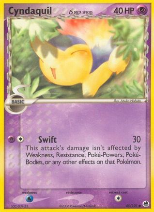 Cyndaquil (Delta Species) 045  Dragon Frontiers - Common