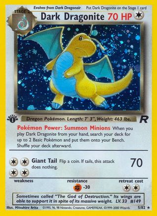 Dark Dragonite (5) 005  - 1st Edition Holofoil Team Rocket - Holo Rare