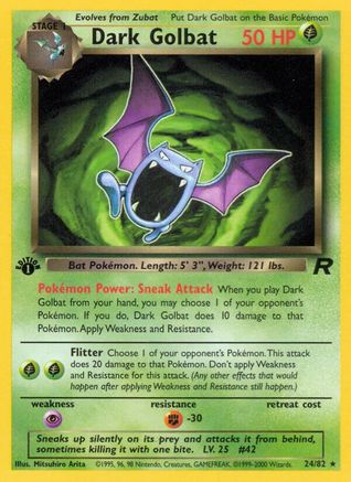 Dark Golbat (24) 024  - 1st Edition Team Rocket - Rare