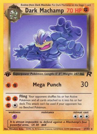 Dark Machamp (27) 027  - 1st Edition Team Rocket - Rare