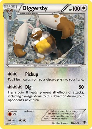Diggersby  - Reverse Holofoil XY Base Set - Uncommon