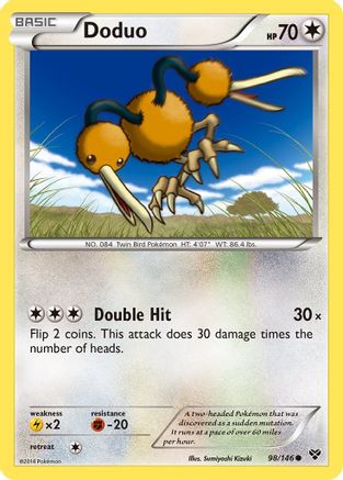 Doduo  - Reverse Holofoil XY Base Set - Common