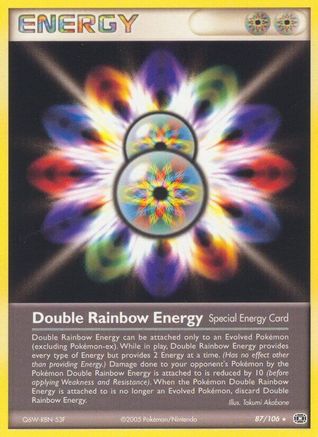 Double Rainbow Energy  - Reverse Holofoil Emerald - Rare