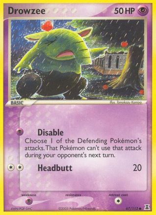Drowzee 067  - Reverse Holofoil Delta Species - Common