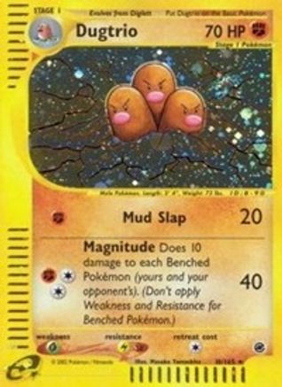 Dugtrio (10)  - Reverse Holofoil Expedition - Holo Rare