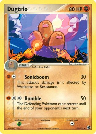 Dugtrio/112  FireRed & LeafGreen - Rare
