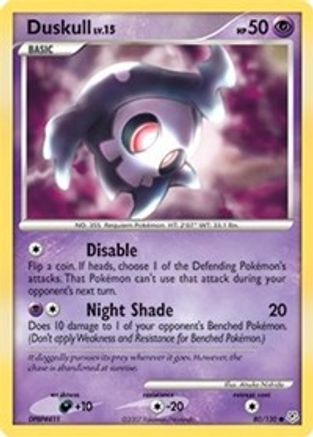 Duskull 080  - Reverse Holofoil Diamond and Pearl - Common