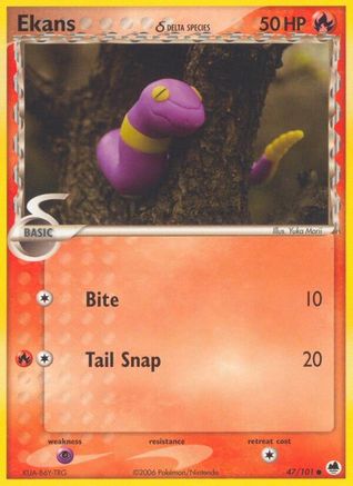 Ekans (Delta Species) 047  Dragon Frontiers - Common