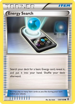 Energy Search 128  - Reverse Holofoil Boundaries Crossed - Common