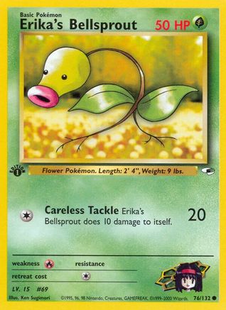 Erika's Bellsprout (76) 076  - 1st Edition Gym Heroes - Common